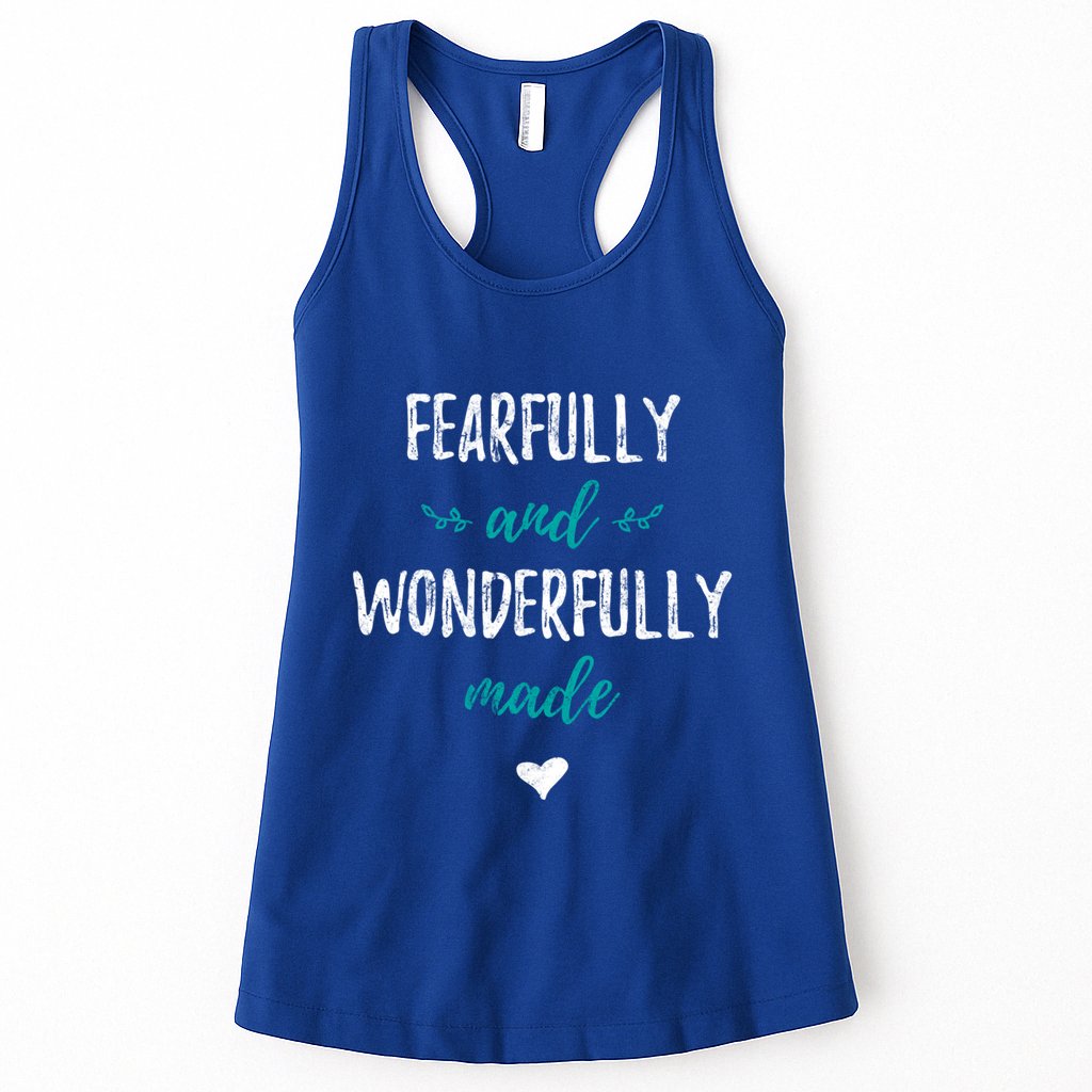 Fearfully And Wonderfully Made Religious Vintage Christian Gift Womens Tank Top