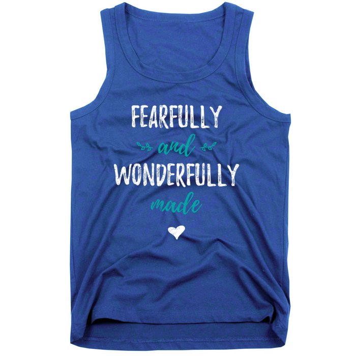 Fearfully And Wonderfully Made Religious Vintage Christian Gift Tank Top