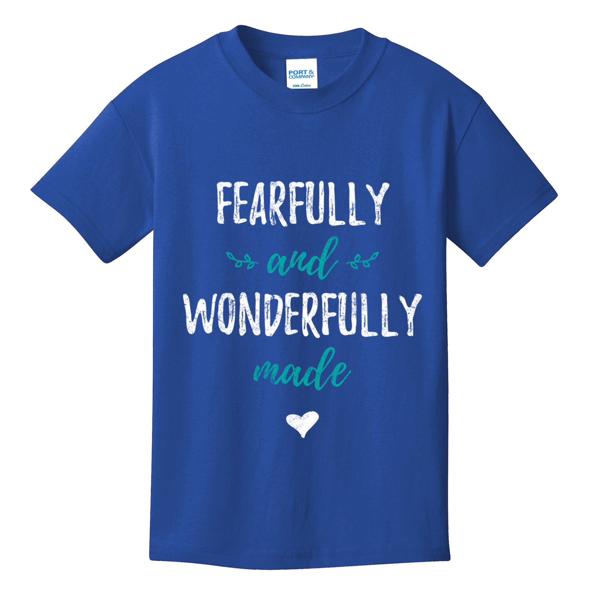 Fearfully And Wonderfully Made Religious Vintage Christian Gift Kids T-Shirt