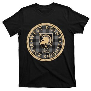 Funny Army West Point Black Knights Plaid Badge T-Shirt