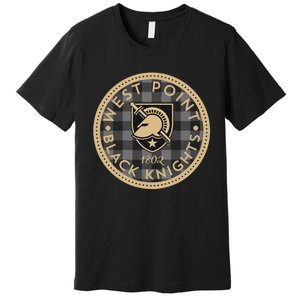 Funny Army West Point Black Knights Plaid Badge Premium T-Shirt