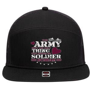 Funny Army Wife/friend Great Gift Make My Soldier Scream Funny Gift Cute Gift 7 Panel Mesh Trucker Snapback Hat