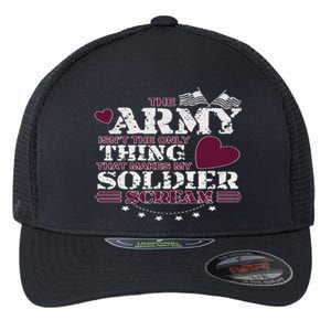 Funny Army Wife/friend Great Gift Make My Soldier Scream Funny Gift Cute Gift Flexfit Unipanel Trucker Cap