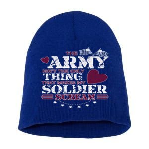 Funny Army Wife/friend Great Gift Make My Soldier Scream Funny Gift Cute Gift Short Acrylic Beanie