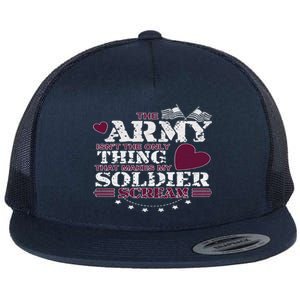 Funny Army Wife/friend Great Gift Make My Soldier Scream Funny Gift Cute Gift Flat Bill Trucker Hat