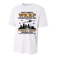 First Annual WKRP Thanksgiving Day Turkey Drop November 22 1978 Performance Sprint T-Shirt