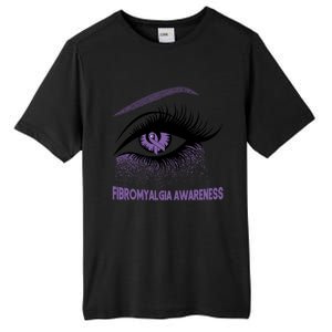 Fibromyalgia Awareness Warrior Purple Bright Eye Funny Gift Tall Fusion ChromaSoft Performance T-Shirt