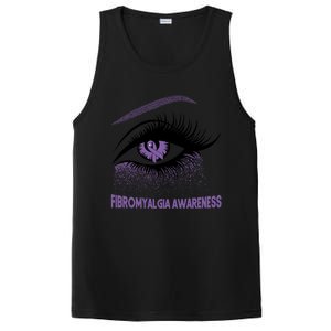 Fibromyalgia Awareness Warrior Purple Bright Eye Funny Gift PosiCharge Competitor Tank