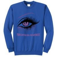 Fibromyalgia Awareness Warrior Purple Bright Eye Funny Gift Sweatshirt