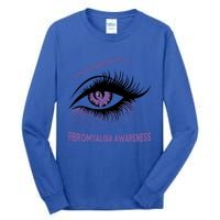 Fibromyalgia Awareness Warrior Purple Bright Eye Funny Gift Tall Long Sleeve T-Shirt