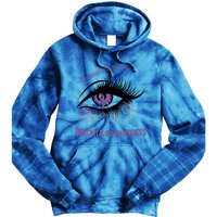 Fibromyalgia Awareness Warrior Purple Bright Eye Funny Gift Tie Dye Hoodie