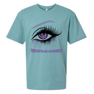 Fibromyalgia Awareness Warrior Purple Bright Eye Funny Gift Sueded Cloud Jersey T-Shirt