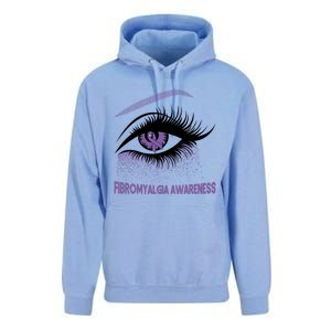 Fibromyalgia Awareness Warrior Purple Bright Eye Funny Gift Unisex Surf Hoodie