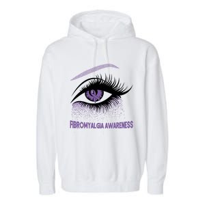 Fibromyalgia Awareness Warrior Purple Bright Eye Funny Gift Garment-Dyed Fleece Hoodie