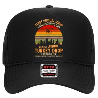 First Annual WKRP Thanksgiving Day Turkey Drop High Crown Mesh Back Trucker Hat