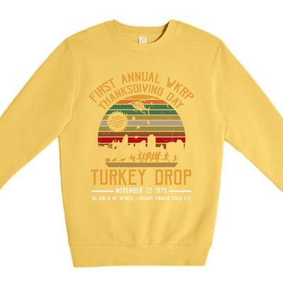 First Annual WKRP Thanksgiving Day Turkey Drop Premium Crewneck Sweatshirt