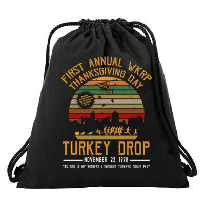 First Annual WKRP Thanksgiving Day Turkey Drop Drawstring Bag