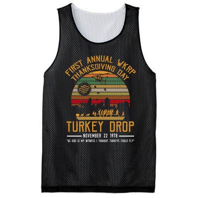 First Annual WKRP Thanksgiving Day Turkey Drop Mesh Reversible Basketball Jersey Tank