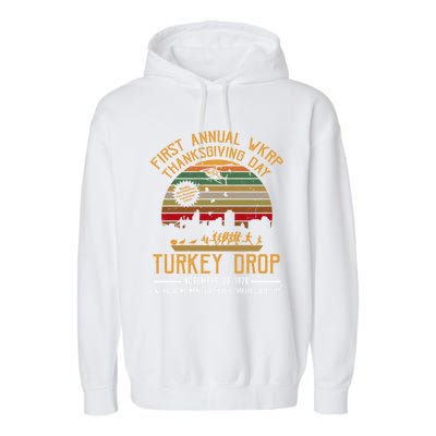 First Annual WKRP Thanksgiving Day Turkey Drop Garment-Dyed Fleece Hoodie