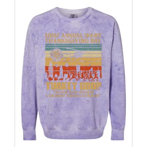 First Annual WKRP Thanksgiving Day Turkey Drop Colorblast Crewneck Sweatshirt