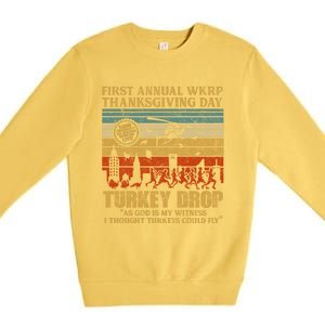 First Annual WKRP Thanksgiving Day Turkey Drop Premium Crewneck Sweatshirt