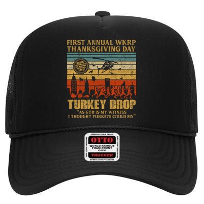 First Annual WKRP Thanksgiving Day Turkey Drop High Crown Mesh Back Trucker Hat