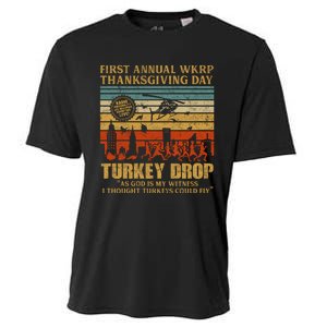 First Annual WKRP Thanksgiving Day Turkey Drop Cooling Performance Crew T-Shirt