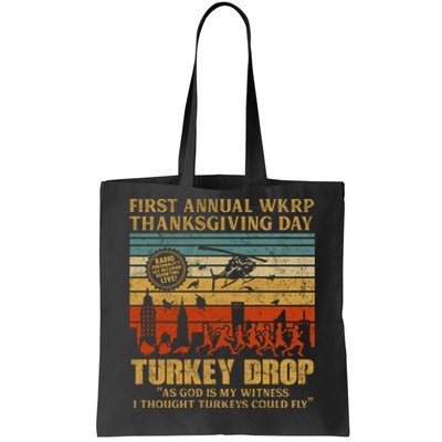 First Annual WKRP Thanksgiving Day Turkey Drop Tote Bag