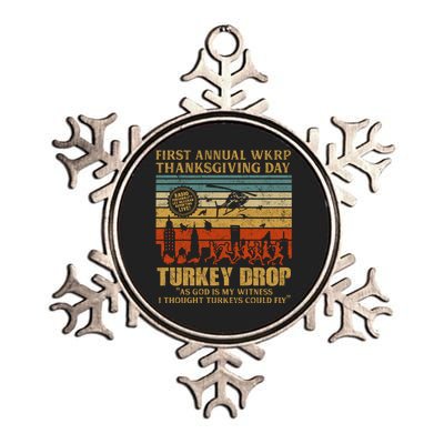 First Annual WKRP Thanksgiving Day Turkey Drop Metallic Star Ornament