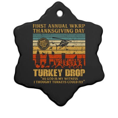 First Annual WKRP Thanksgiving Day Turkey Drop Ceramic Star Ornament