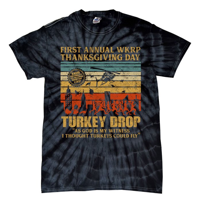 First Annual WKRP Thanksgiving Day Turkey Drop Tie-Dye T-Shirt