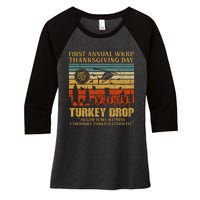 First Annual WKRP Thanksgiving Day Turkey Drop Women's Tri-Blend 3/4-Sleeve Raglan Shirt