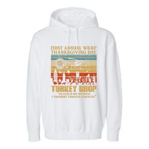 First Annual WKRP Thanksgiving Day Turkey Drop Garment-Dyed Fleece Hoodie