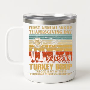 First Annual WKRP Thanksgiving Day Turkey Drop 12 oz Stainless Steel Tumbler Cup