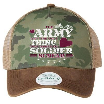 Funny Army Wife/friend Gift Make My Soldier Scream Gift Legacy Tie Dye Trucker Hat