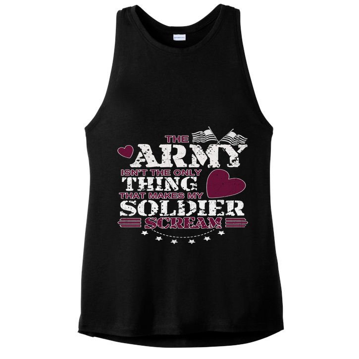 Funny Army Wife/friend Gift Make My Soldier Scream Gift Ladies PosiCharge Tri-Blend Wicking Tank
