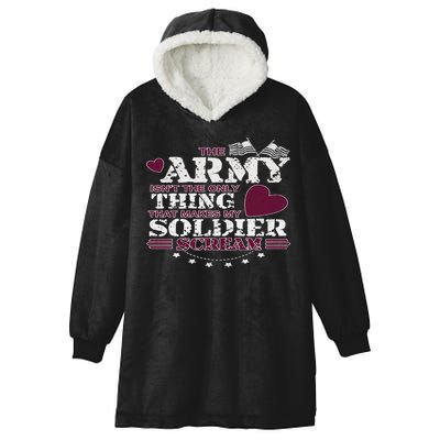 Funny Army Wife/friend Gift Make My Soldier Scream Gift Hooded Wearable Blanket