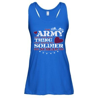 Funny Army Wife/friend Gift Make My Soldier Scream Gift Ladies Essential Flowy Tank