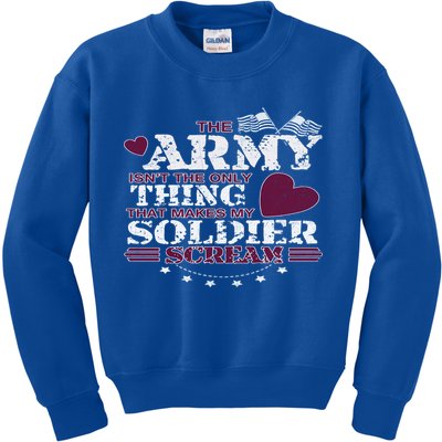 Funny Army Wife/friend Gift Make My Soldier Scream Gift Kids Sweatshirt
