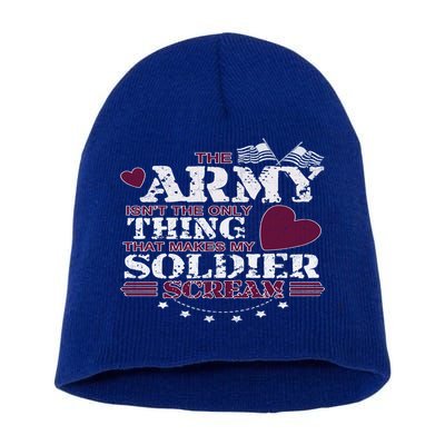 Funny Army Wife/friend Gift Make My Soldier Scream Gift Short Acrylic Beanie