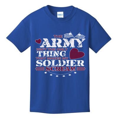 Funny Army Wife/friend Gift Make My Soldier Scream Gift Kids T-Shirt