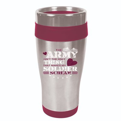 Funny Army Wife/friend Gift Make My Soldier Scream Gift 16oz Travel Tumbler