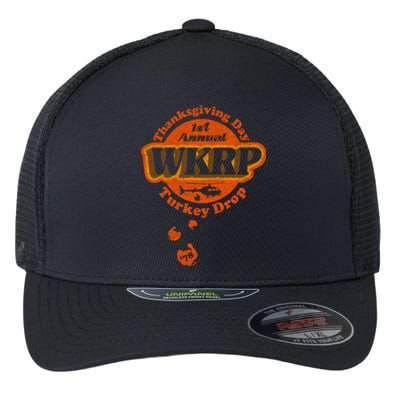 First Annual WKRP Thanksgiving Day Turkey Drop Flexfit Unipanel Trucker Cap