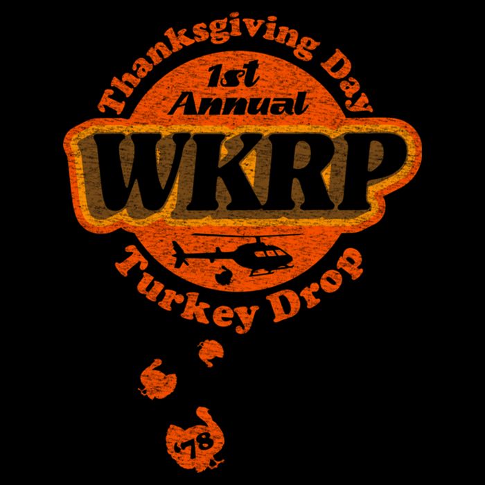 First Annual WKRP Thanksgiving Day Turkey Drop Flexfit Unipanel Trucker Cap