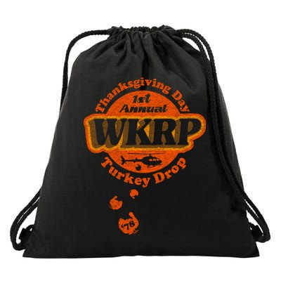 First Annual WKRP Thanksgiving Day Turkey Drop Drawstring Bag