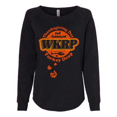 First Annual WKRP Thanksgiving Day Turkey Drop Womens California Wash Sweatshirt