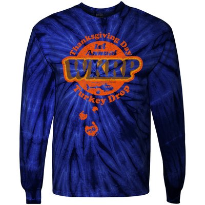 First Annual WKRP Thanksgiving Day Turkey Drop Tie-Dye Long Sleeve Shirt