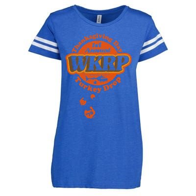 First Annual WKRP Thanksgiving Day Turkey Drop Enza Ladies Jersey Football T-Shirt