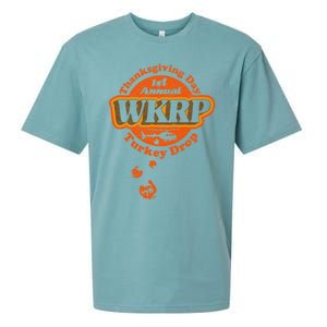 First Annual WKRP Thanksgiving Day Turkey Drop Sueded Cloud Jersey T-Shirt