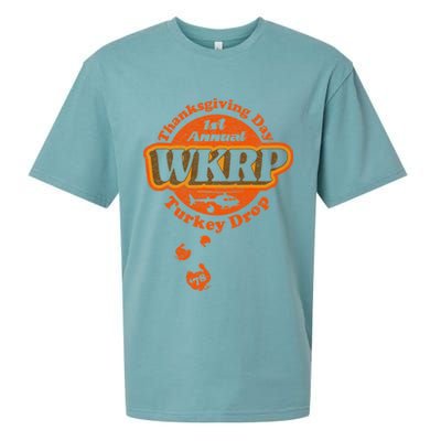 First Annual WKRP Thanksgiving Day Turkey Drop Sueded Cloud Jersey T-Shirt
